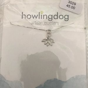 Howling Dog artisan sterling silver necklace.